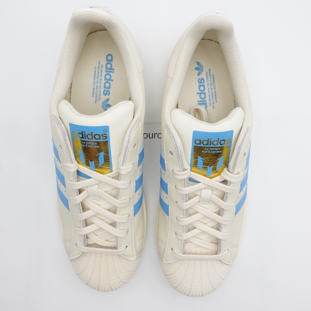 NEW Size 11.5 Men's adidas Originals Superstar Messi Leather Sneakers JQ1256 - Picture 5 of 7
